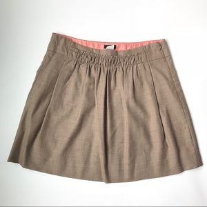 Tan Wool J. Crew A-line Skirt - Size 6